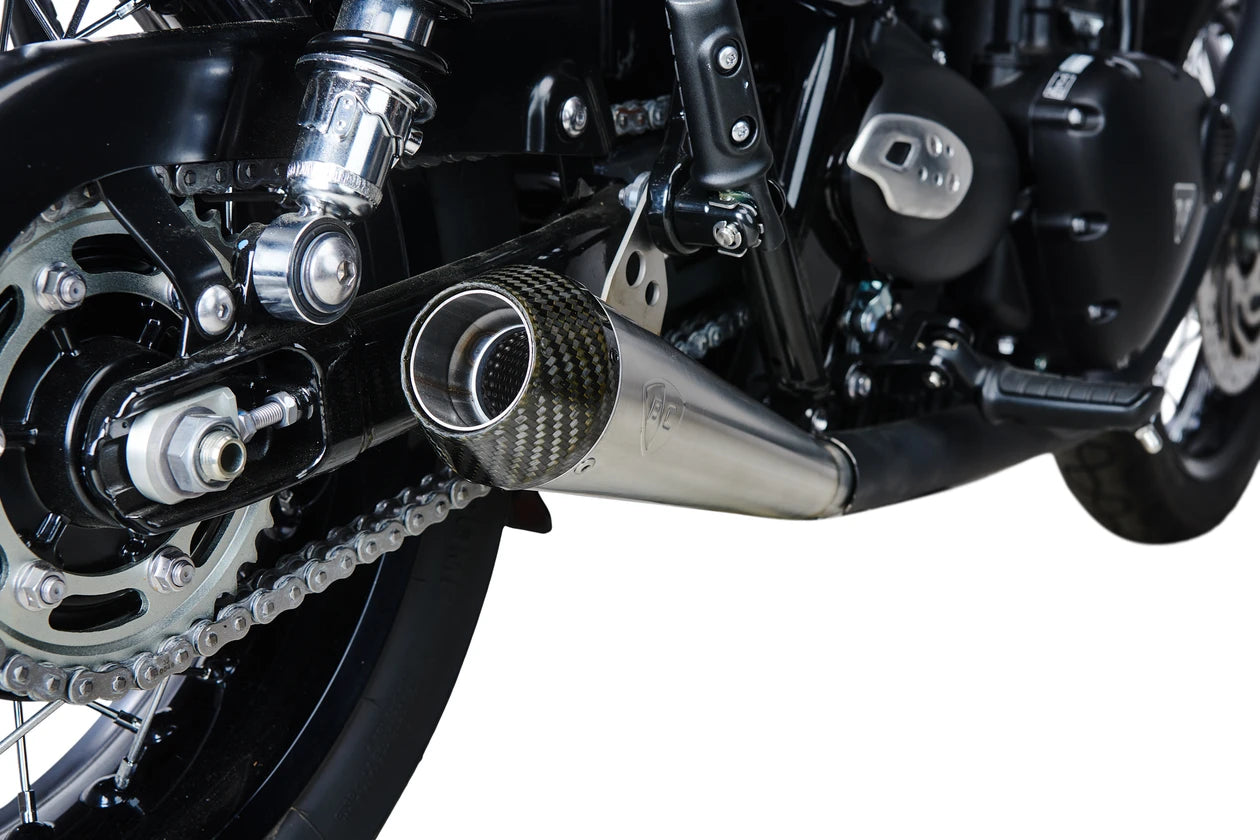 British Customs Predator Pro 3.5” with Carbon End Cap - 2016+ Triumph Bonneville T100 / T120