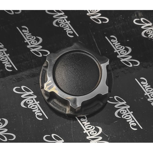 Motone "The Godfather" Top Yoke / Steering Stem Nut - Black Contrast - 2016+ Triumph Twins