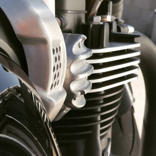 Motone Throttle Body Side Covers - Ribbed - Raw Finish