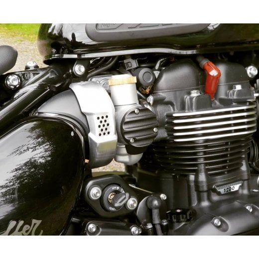 Motone Throttle Body Side Covers - Ribbed - Black