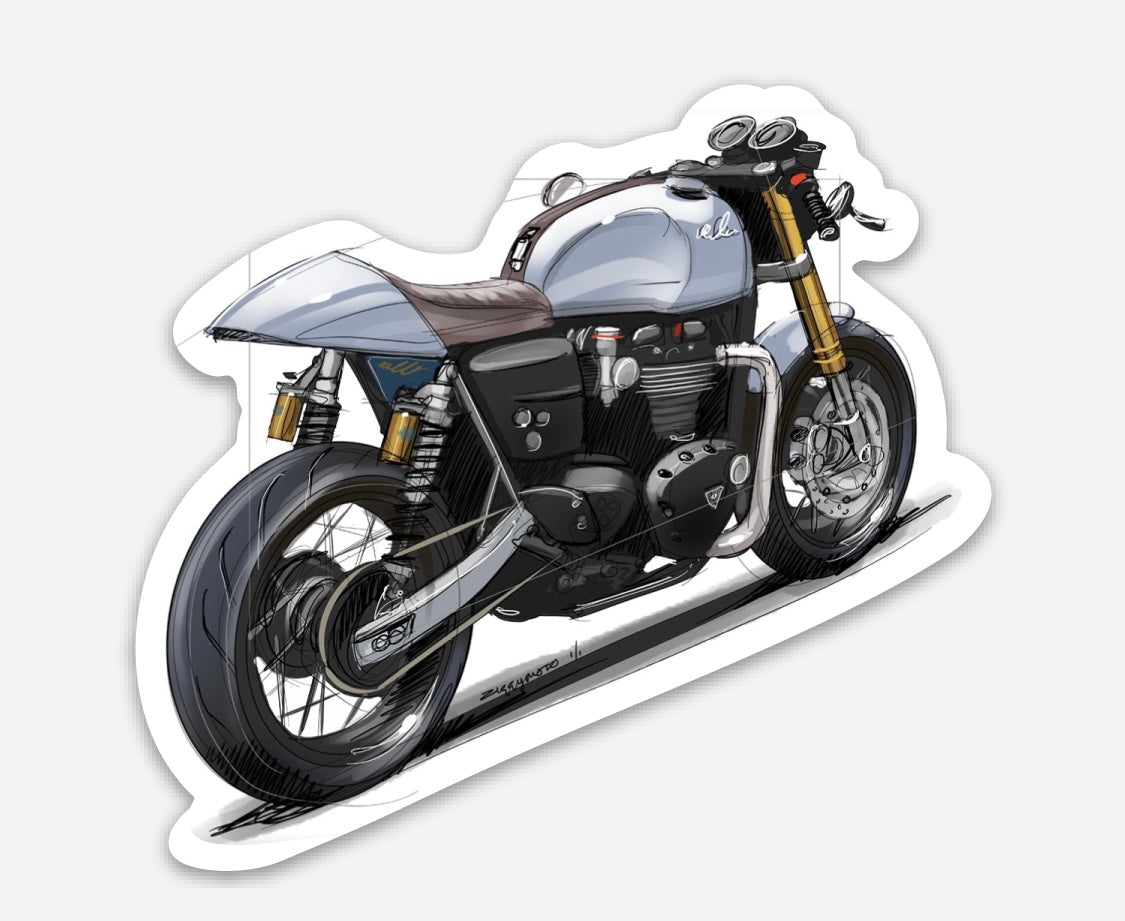 A&J Cycles Thruxton R Sketch Sticker