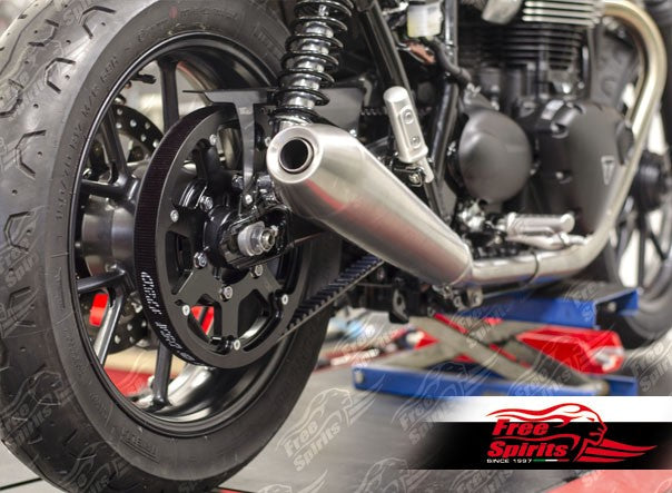 Free Spirits Belt Drive Conversion - Triumph Street Twin, T100, Street Scrambler & Street Cup VIN 857912 and Up