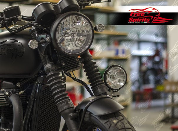 Free Spirits Low Mount Spot Light for T100, T120, Street Twin, Street Cup, Street Scrambler