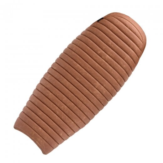 Motone Krait Skinny Seat - Ribbed - Triumph Bonneville, Scrambler and Thruxton - Rare Earth Brown
