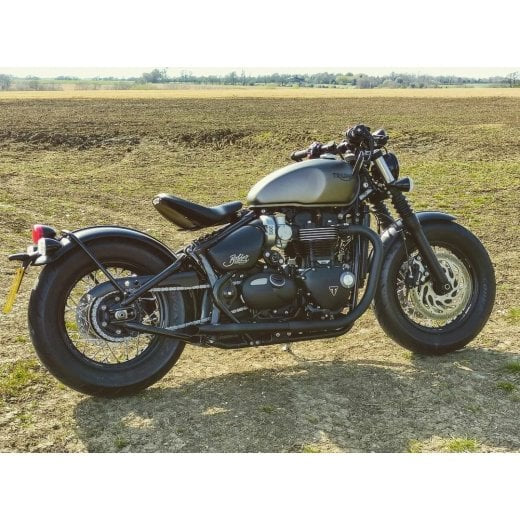Motone Bedlam Turnout Exhaust - Black - Triumph Bobber 2017+