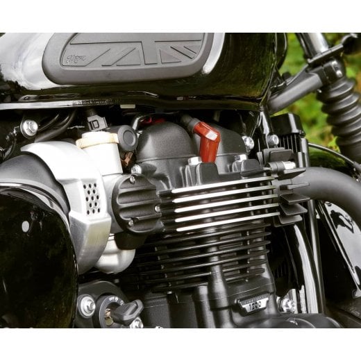 Motone Throttle Body Side Covers - Ribbed - Black