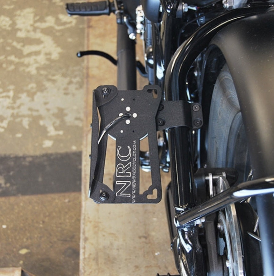 New Rage Cycles Triumph Bobber License Plate Side Mount Kit - Vertical or Horizontal