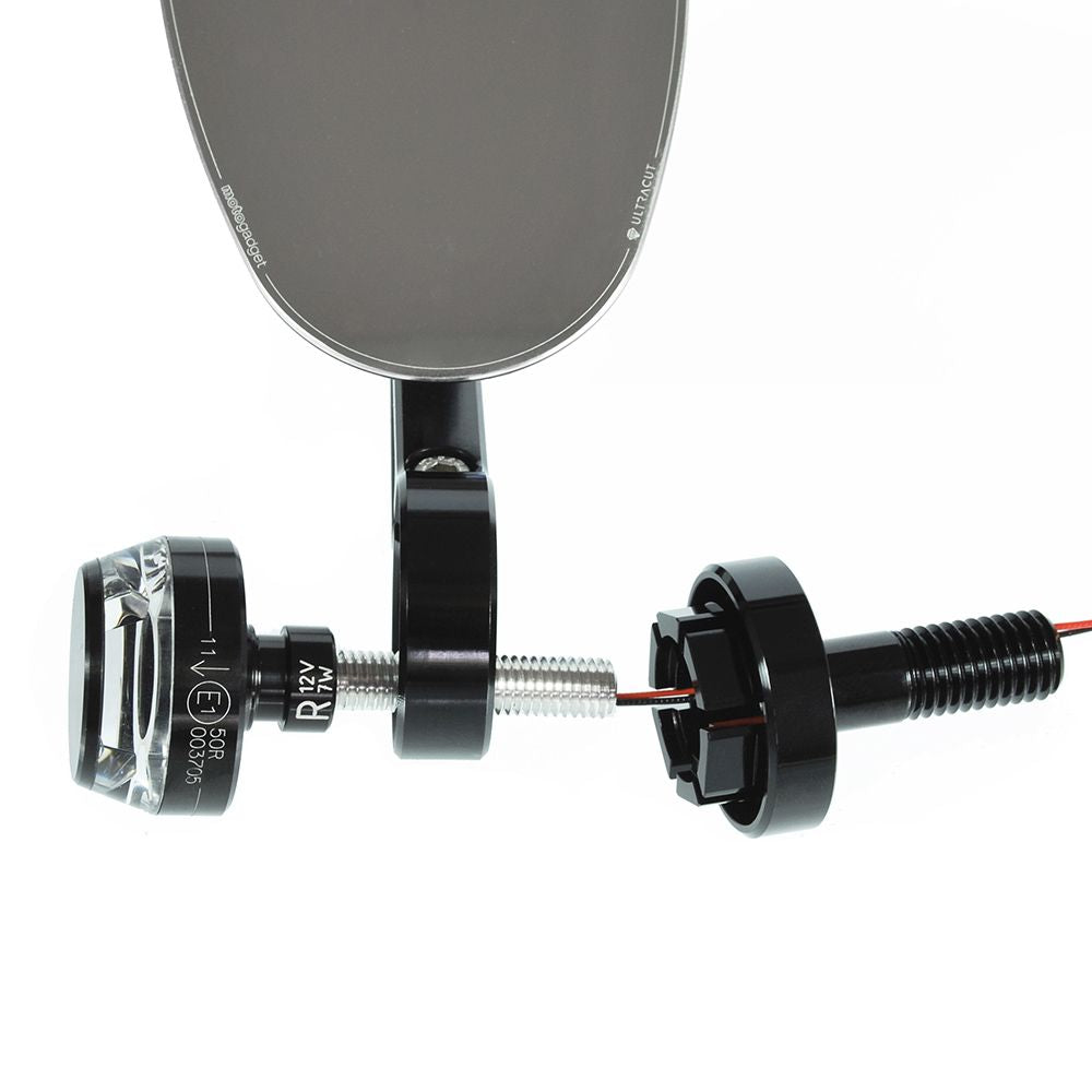 Motogadget m.view bar End mirror / M.blaze turn signal adapter BMW cap R Nine T
