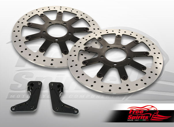 Free Spirits 340MM Floating Rotor Upgrade Kit - 2016-2020 Triumph Bonneville T120 / Thruxton 1200 Standard