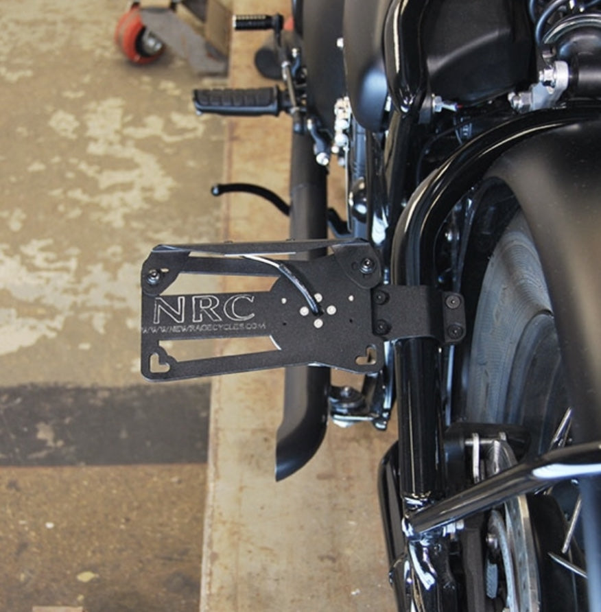 New Rage Cycles Triumph Bobber License Plate Side Mount Kit - Vertical or Horizontal