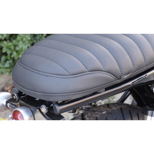 Motone Krait Skinny Seat - Ribbed - Triumph Bonneville, Scrambler and Thruxton - Rare Earth Brown
