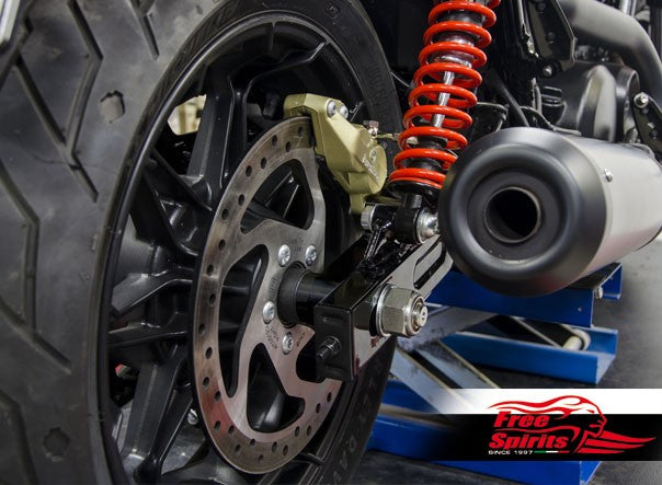 Free Spirits Rear Brake Caliper 4 Piston kit for Harley Davidson XG Street 500 750 2016+ Street Rod