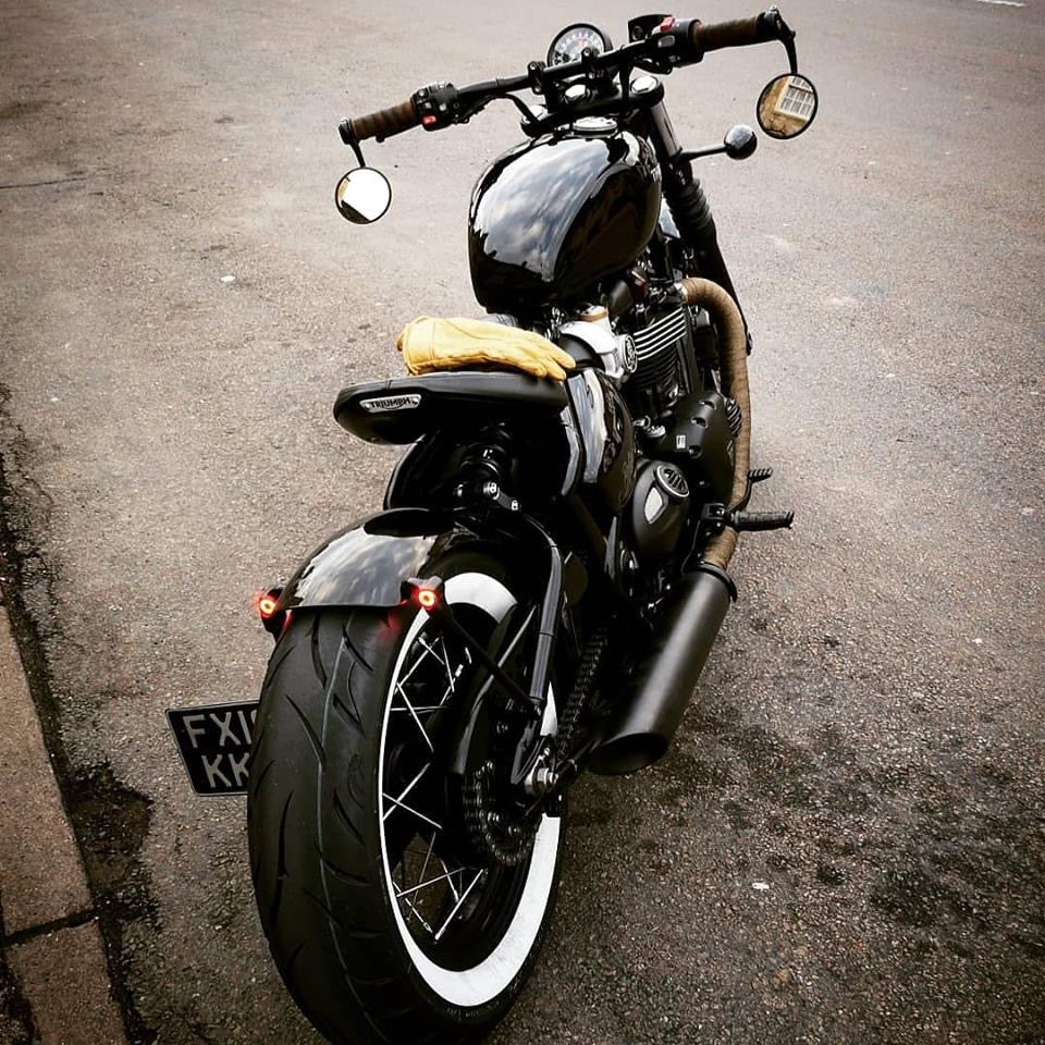 Wunderkind Custom Rear Fender Kit with Taillight/Turn Signals - Triumph Bobber