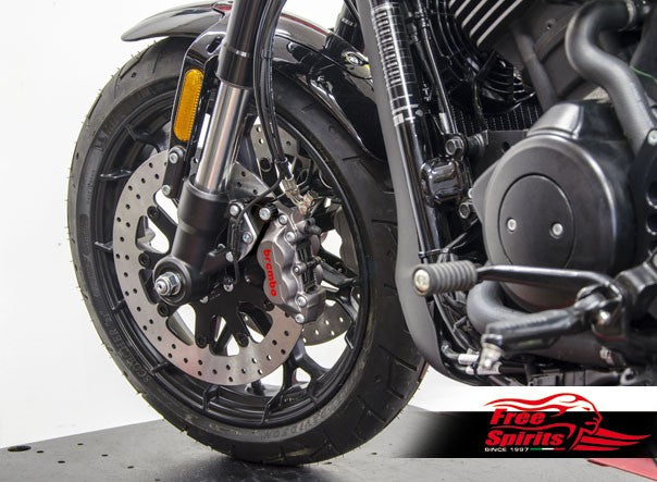 Free Spirits Front brake caliper 4 pot kit with Floating 320MM Rotors for Harley Davidson XG Street Rod