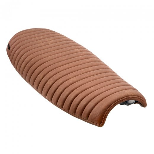 Motone Krait Skinny Seat - Ribbed - Triumph Bonneville, Scrambler and Thruxton - Rare Earth Brown