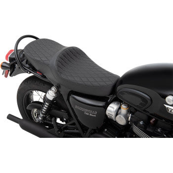 Z1R Low Touring Seat - Diamond Stitch - Black - 2016+ Triumph Bonneville T100, T120, Street Twin, Street Scrambler