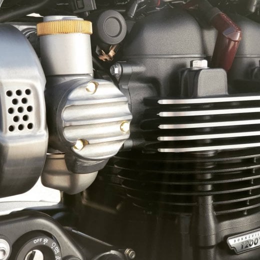 Motone Throttle Body Side Covers - Ribbed - Raw Finish