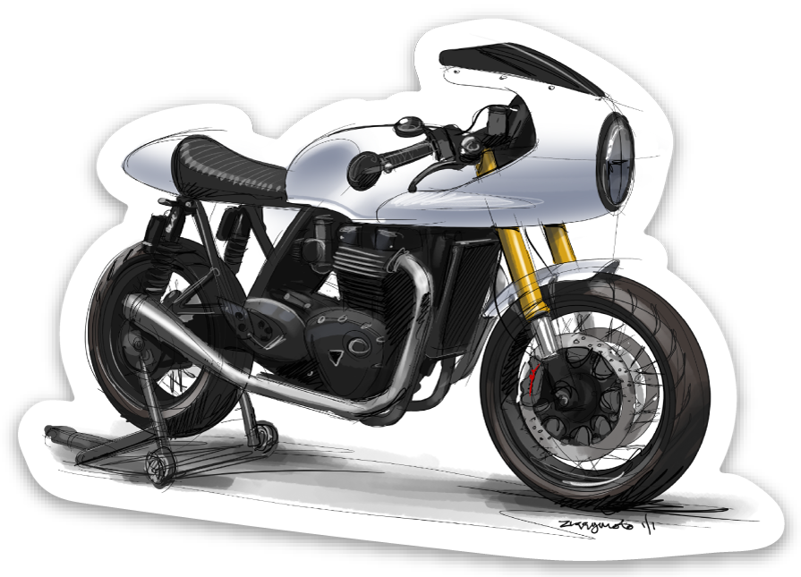 A&J Cycles Storm Trooper Thruxton R Sticker