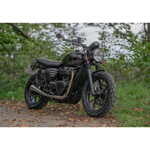 Motone The Viper- Low Profile Skinny Ribbed Seat - Black - 2016+ Triumph Classics