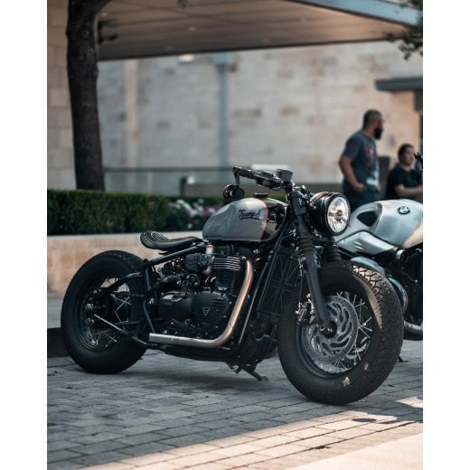 Motone Defender Sump Guard / Skid Plate - Black or Silver - Triumph Bobber / Bobber Black