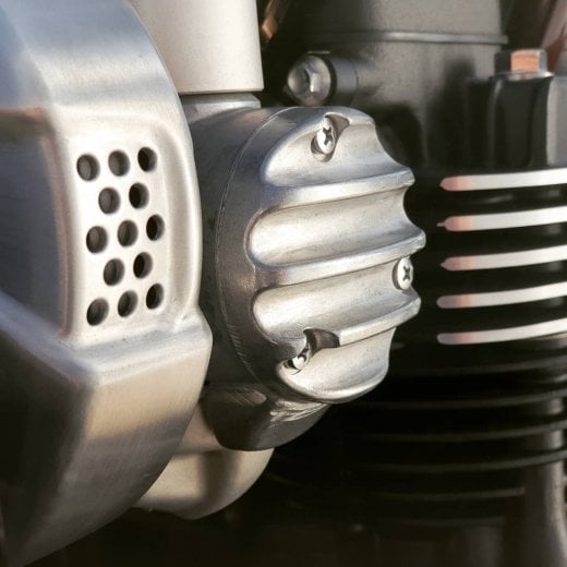 Motone Throttle Body Side Covers - Ribbed - Raw Finish