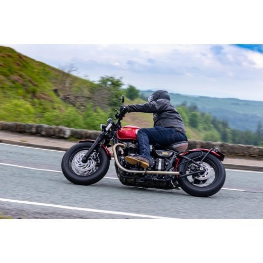 Motone Bedlam Turnout Exhaust - Brushed - Triumph Bobber 2017+
