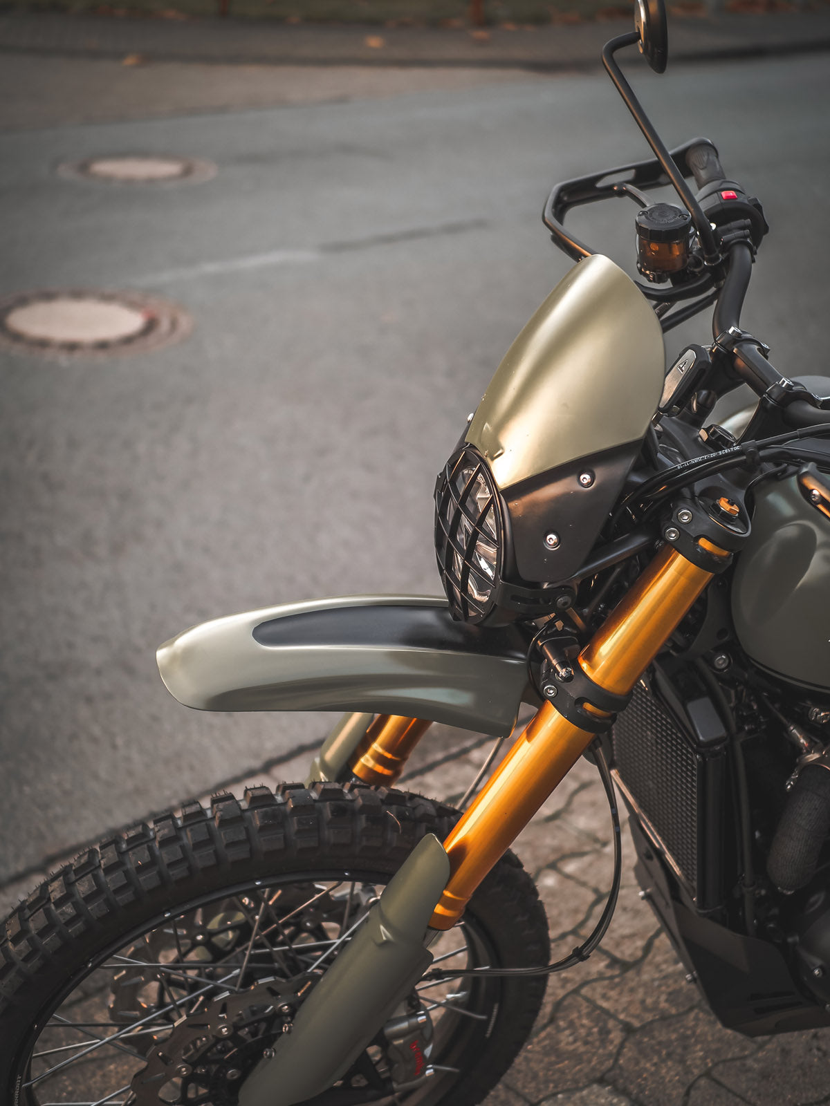 ClassicBike Raisch Alcatraz Headlight Grill - 2019+ Triumph Scrambler 1200 XE/XC