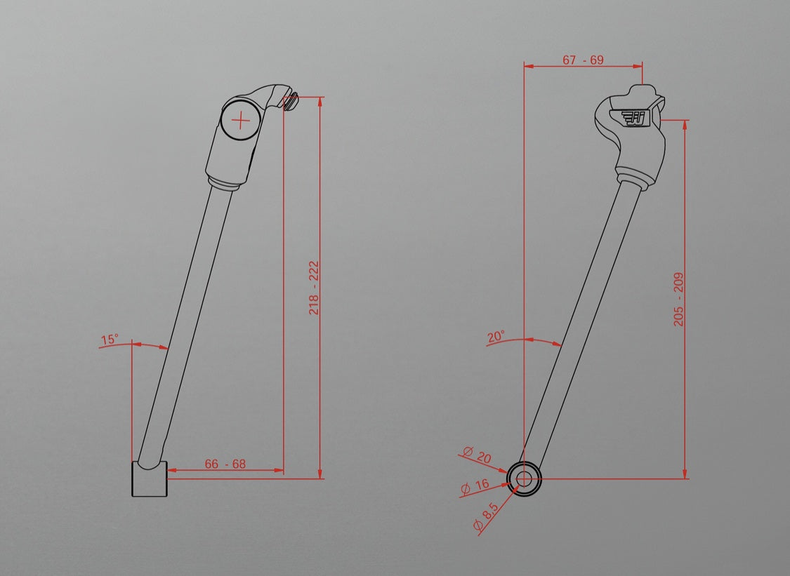 Wunderkind Customs Fender Strut Kit with LED Turn Signals - Universal