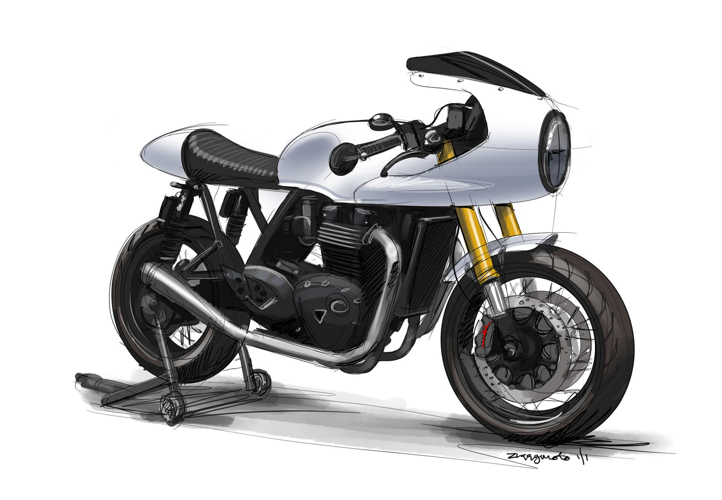 A&J Cycles Bike Sketch Sticker Pack