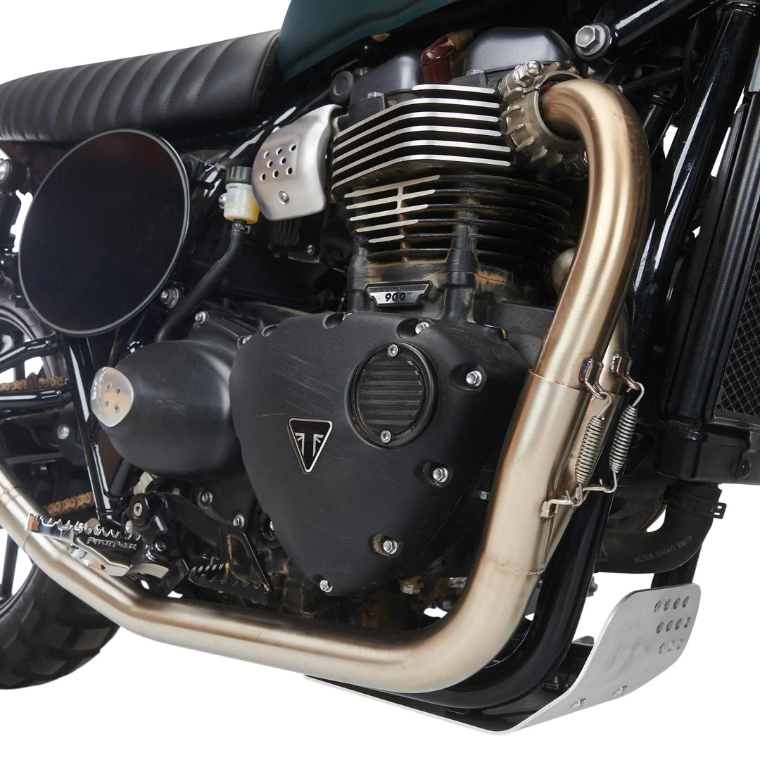 British Customs Low 2:1 GP Carbon Exhaust - Triumph Street Scrambler 900 2017+
