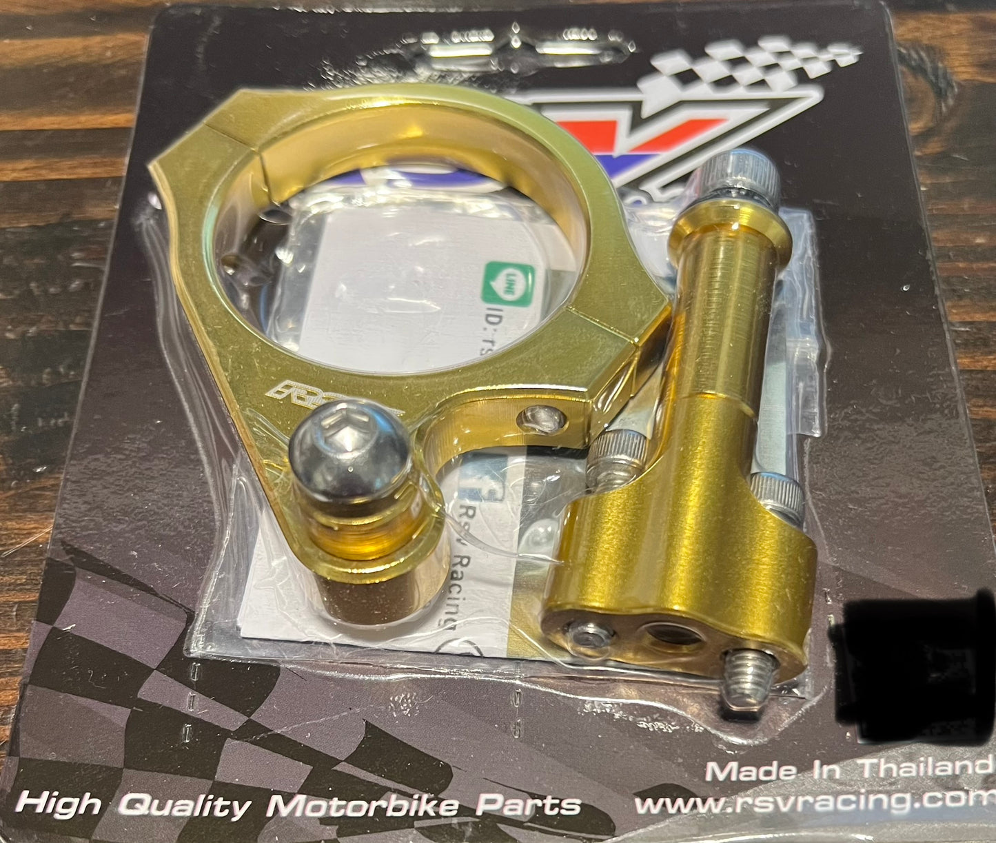 Ohlins Blackline Steering Damper Kit - Gold Bracket Kit - Triumph Thruxton R / RS / TFC, Speed Twin 2021+