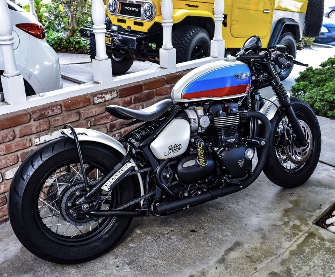 New Rage Cycles Triumph Bobber License Plate Side Mount Kit - Vertical or Horizontal