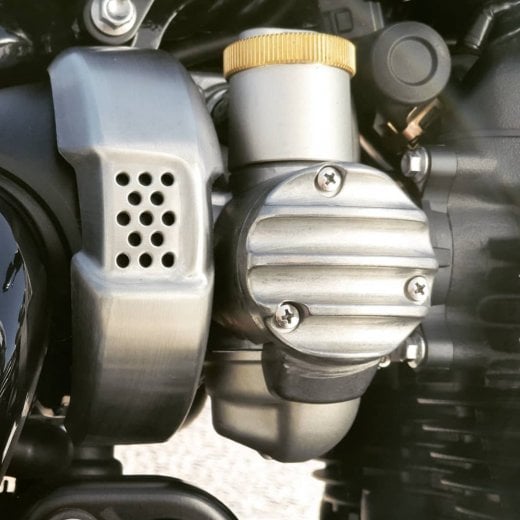 Motone Throttle Body Side Covers - Ribbed - Raw Finish