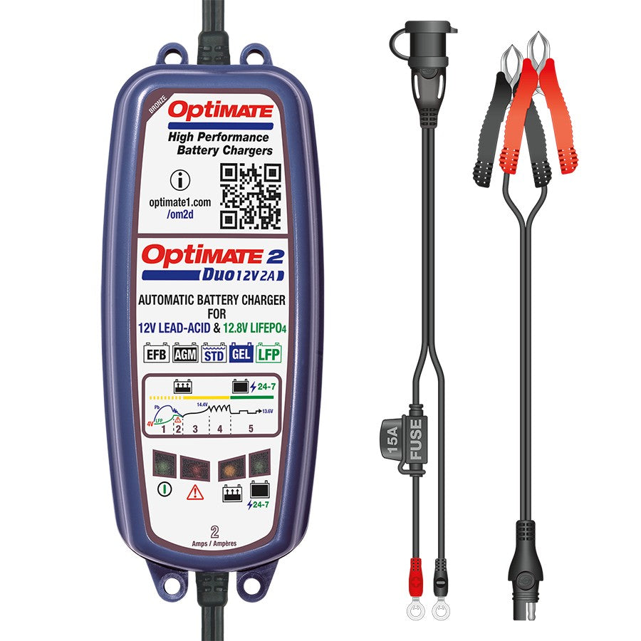 OptiMate 2 DUO Battery Charger / Maintainer