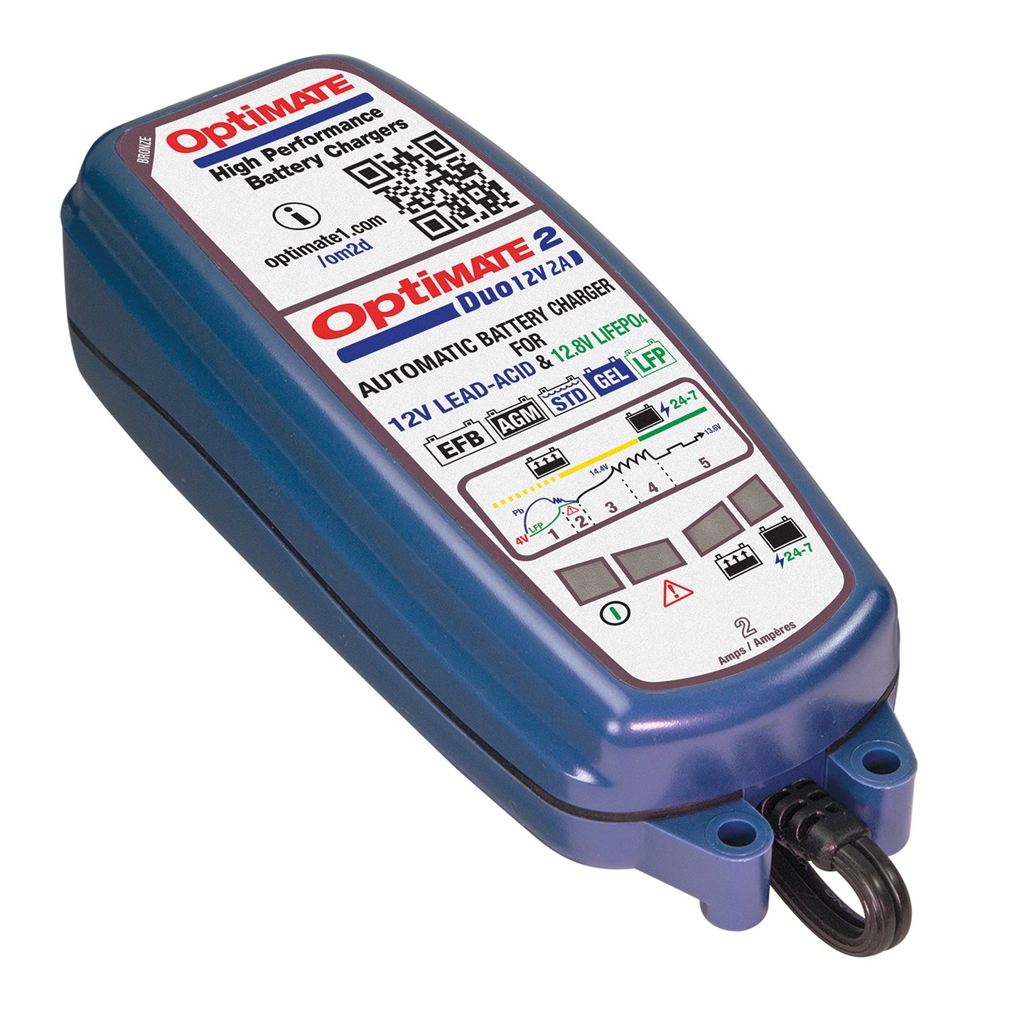 OptiMate 2 DUO Battery Charger / Maintainer