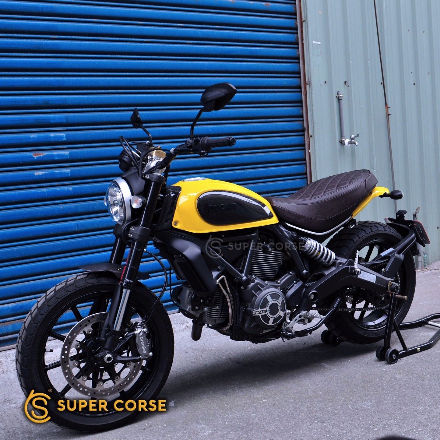 Super Corse Oil Cooler Cover - Ducati Scrambler - Silver or Black
