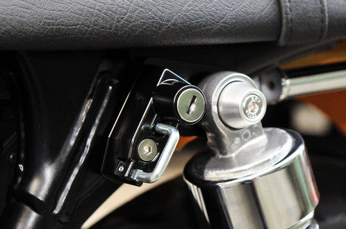Motone Helmet Lock - Left or Right Side - 2001 - 2015 Triumph Thruxton, Bonneville and Scrambler