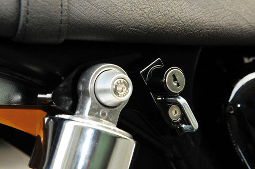 Motone Helmet Lock - Left or Right Side - 2001 - 2015 Triumph Thruxton, Bonneville and Scrambler