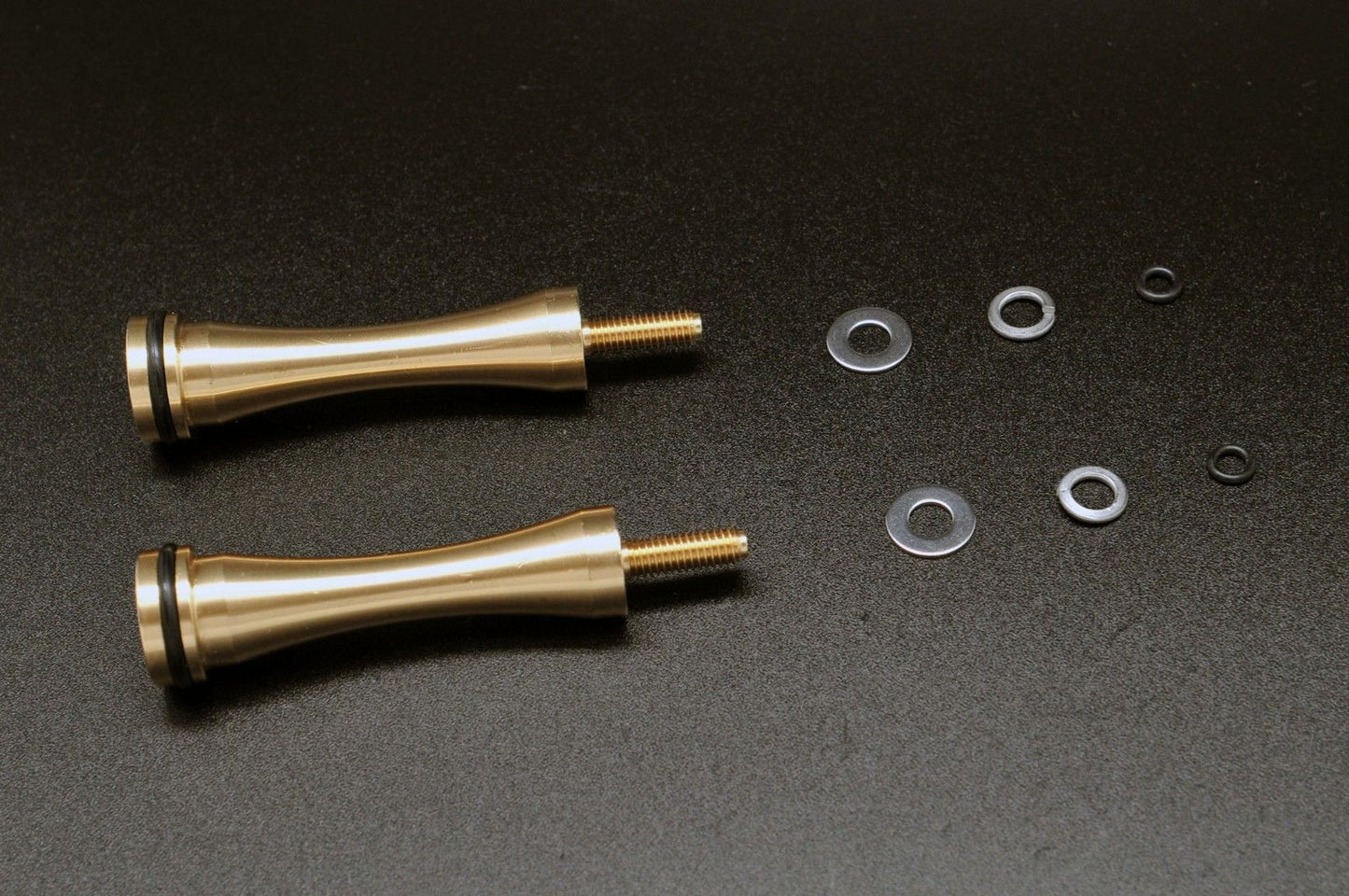 Super Corse Tool Free Seat Bolts - Long - Triumph Bonneville, Thruxton, Scrambler - Black, Silver, Brass