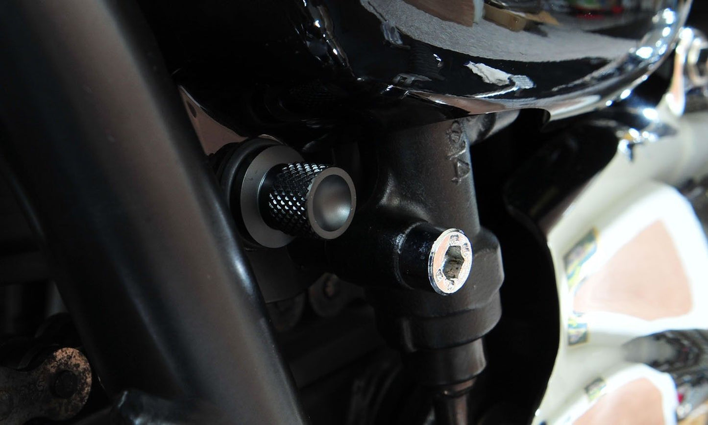 Super Corse Tool Free Side Cover Bolts - Triumph Bonneville, Thruxton, Scrambler - Black, Silver, Brass