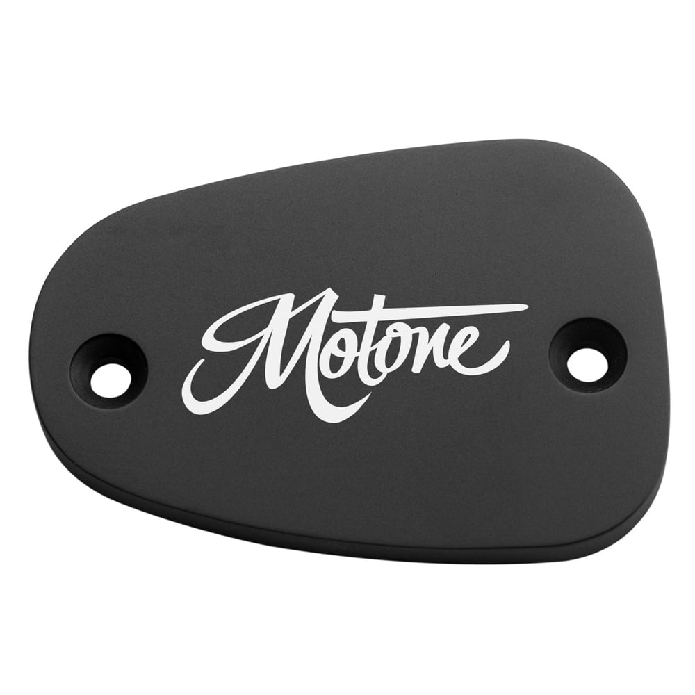Motone Billet Brake Fluid Reservoir Master Cylinder Cap - Motone Logo - Black
