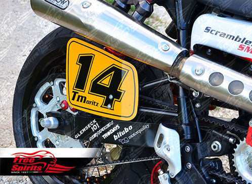 Free Spirits Plexiglass Number Plates - Triumph Classics