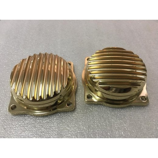 Motone Finned EFI "Carb" Tops - Brass