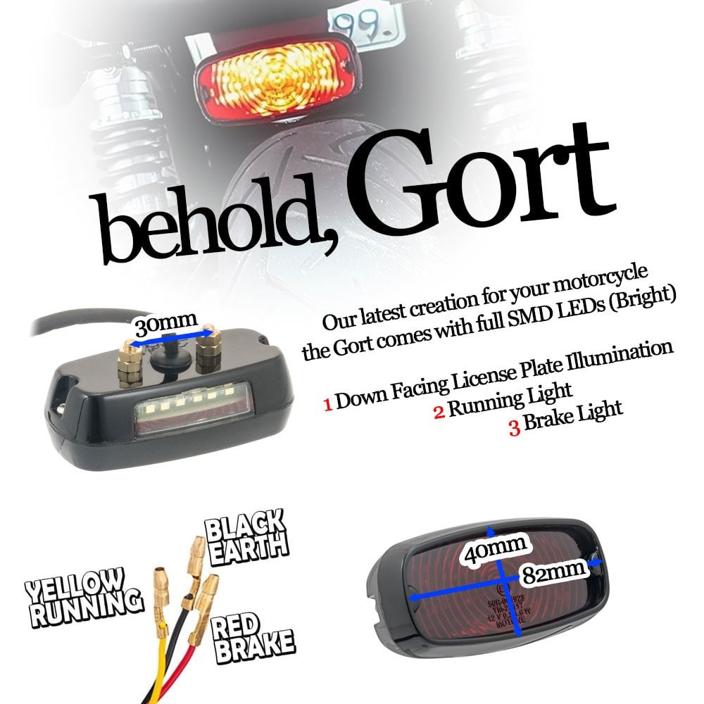 Motone GORT LED Tail Light - Polished