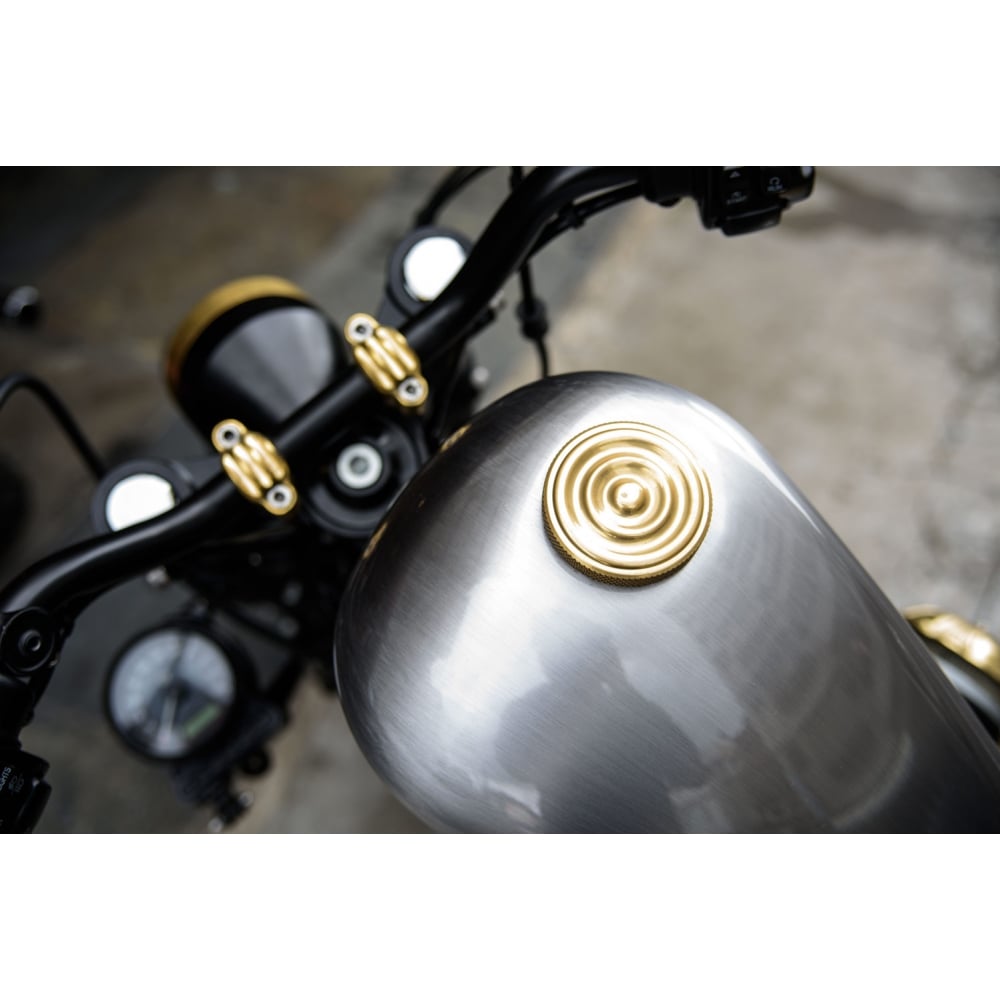 Motone Gas Cap - Rippled Brass - Triumph Classics