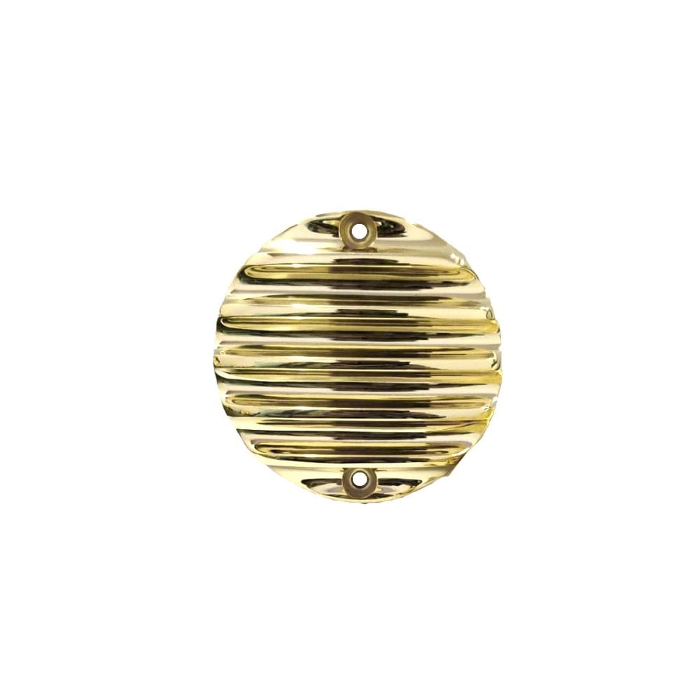 Motone Customs Ribbed ACG Cover - Solid Brass
