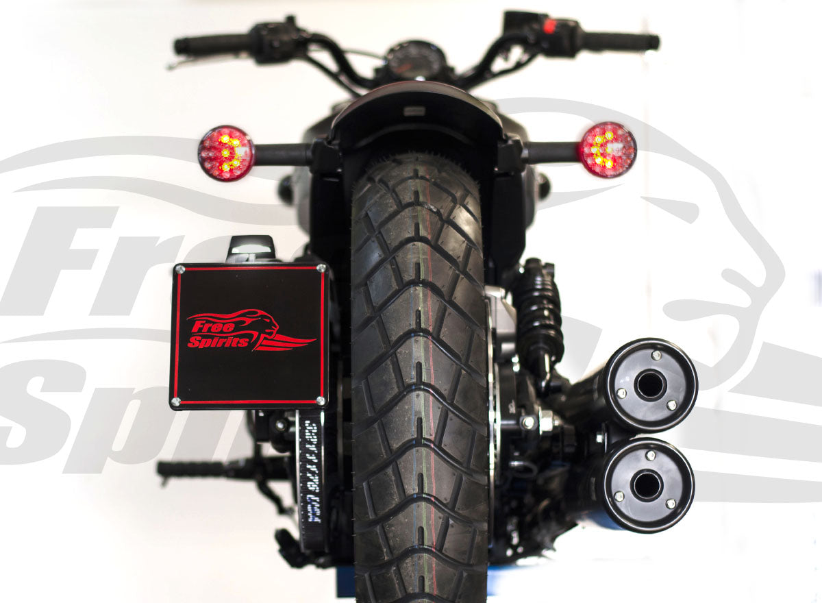 Free Spirits Side Mount License Plate Bracket - Indian Scout Bobber