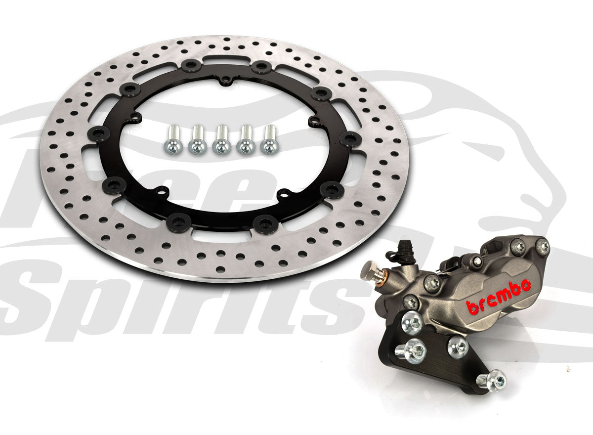 Free Spirits Brembo Front Brake kit with 320MM Rotor - 2006-2017 Harley Davidson Dyna Cast Wheels