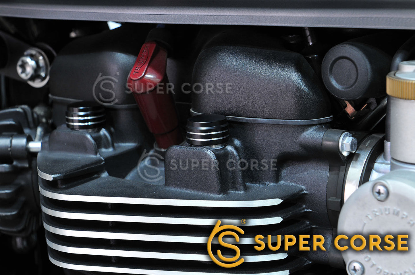 Super Corse Headbolt Covers / Dress Up Kit - Black w/ Silver