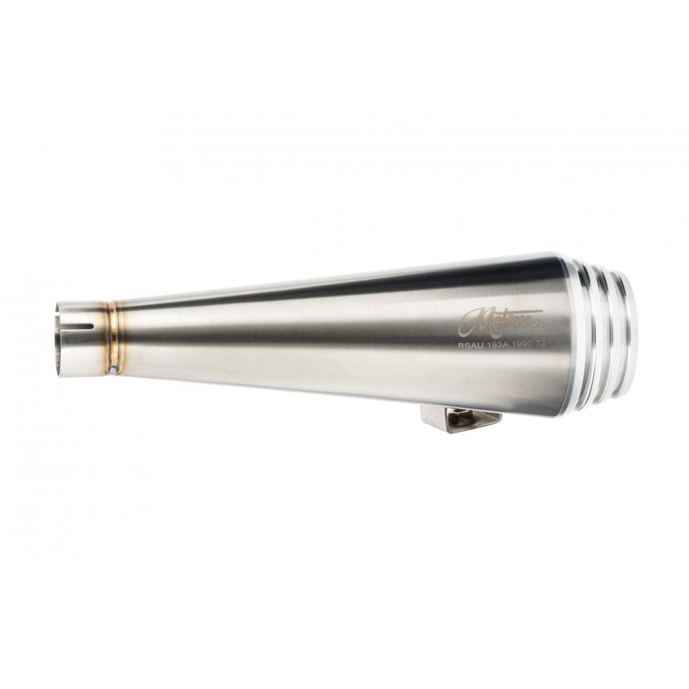 Motone Saturn V Exhaust / Slip Ons - Brushed Stainless - 2017+ Triumph Bobber and Speedmaster